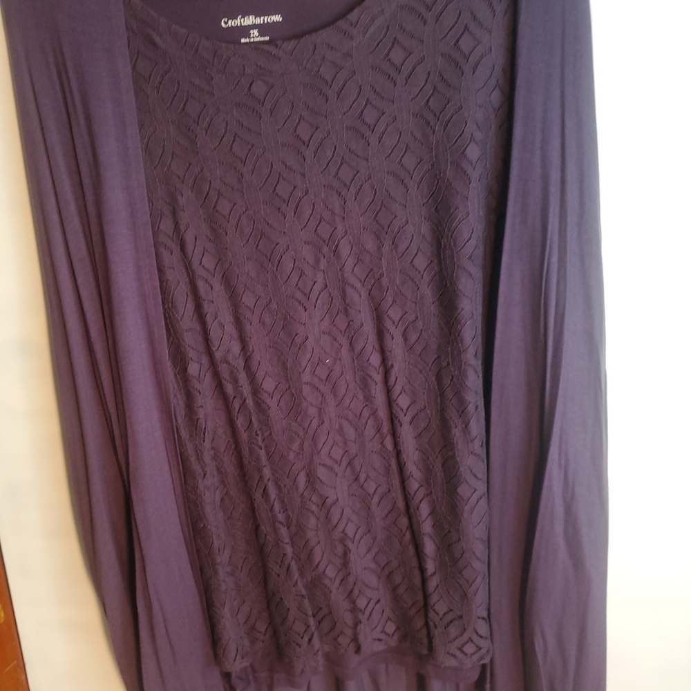 Cuddl Duds Women's Purple Top